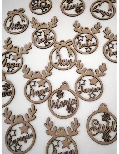 Adornos Bolas con Copos para el Árbol personalizados