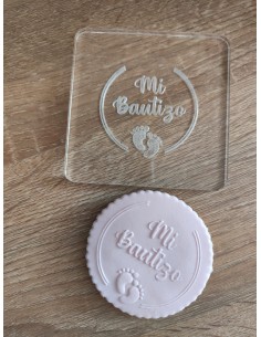 Sello Bautizo pies bebé para galletas