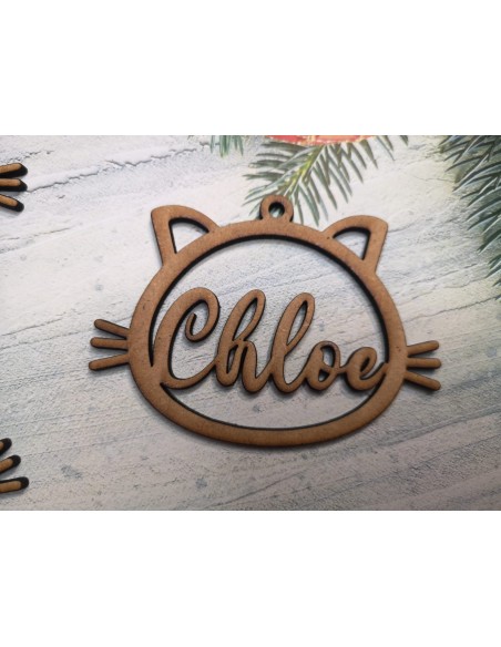 Bola de Navidad en forma de cabeza de gato personalizada