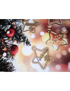 Adorno de Navidad Estrella con nombre