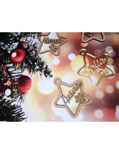 Adorno de Navidad Estrella con nombre