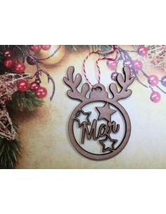 Bola de Navidad Reno con nombre