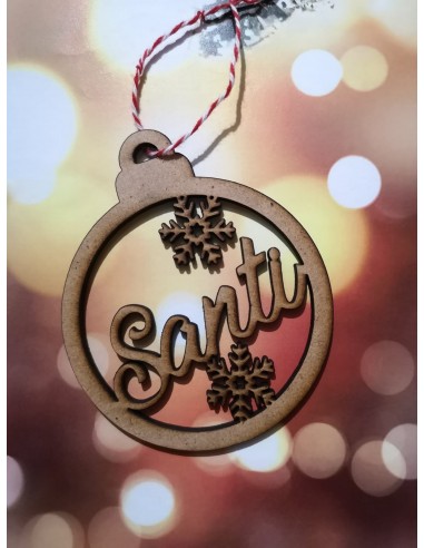 Bola de Navidad con copos