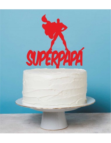 Topper Cake Súper Papá Silueta