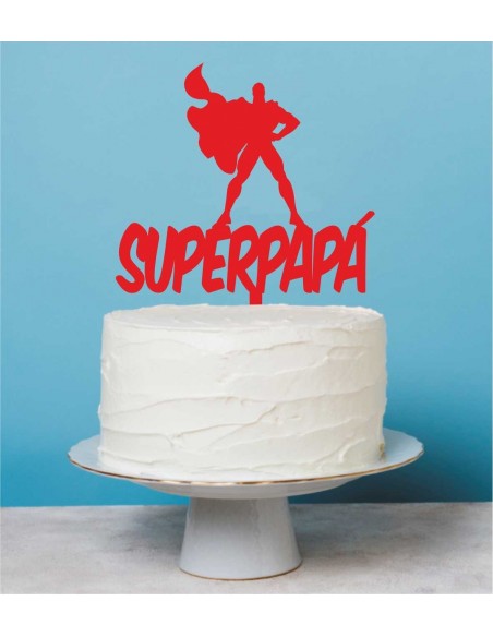 Topper Cake Súper Papá Silueta