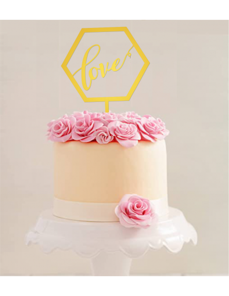 Topper Hexágono Love