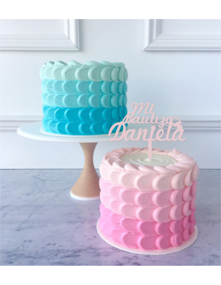 Topper Bautizo con nombre personalizado