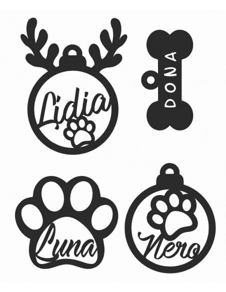 Adornos Mascotas para el Árbol personalizados
