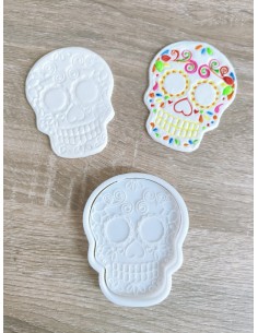 Cortador para galletas Calavera Mexicana con marcador