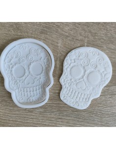 Cortador para galletas Calavera Mexicana con marcador 2