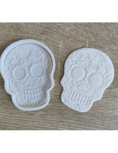 Cortador para galletas Calavera Mexicana con marcador