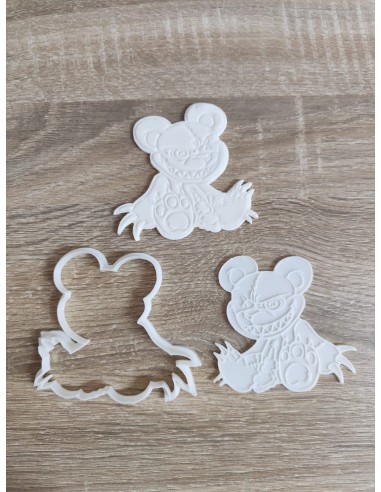 Cortador para galletas Osito Terrorífico con marcador