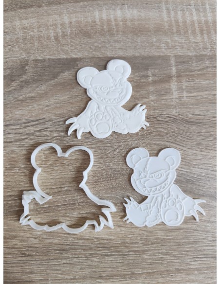 Cortador para galletas Osito Terrorífico con marcador