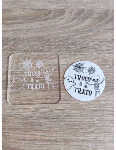 Sello Halloween Truco o Trato para galletas