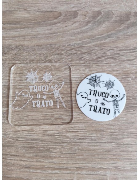 Sello Halloween Truco o Trato para galletas