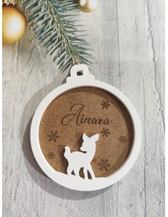 Bola de Navidad Bambi con nombre