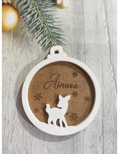Bola de Navidad Bambi con nombre