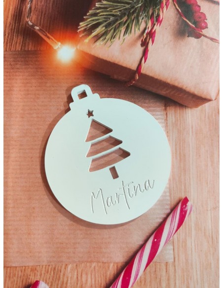 Bola de Navidad Abeto con nombre