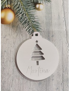 Bola de Navidad Abeto con nombre 2