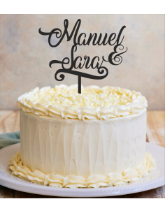 Topper boda nombres personalizados