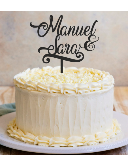 Topper boda nombres personalizados