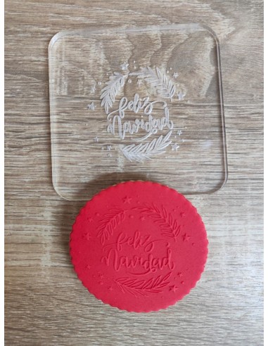 Sello Feliz Navidad para galletas
