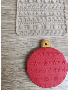 Sello textura Jersey navideño para galletas 2