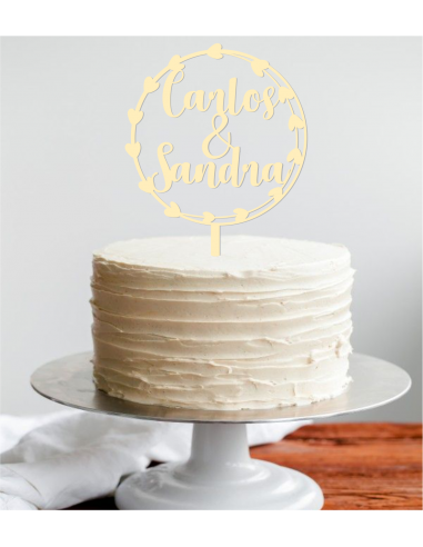 Topper boda corona personalizado