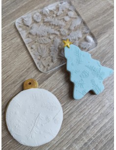 Sello textura Bosque de pino para galletas 2