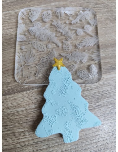 Sello textura Bosque de pino para galletas