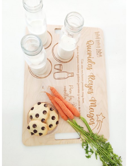 Bandeja de madera para los Reyes Magos