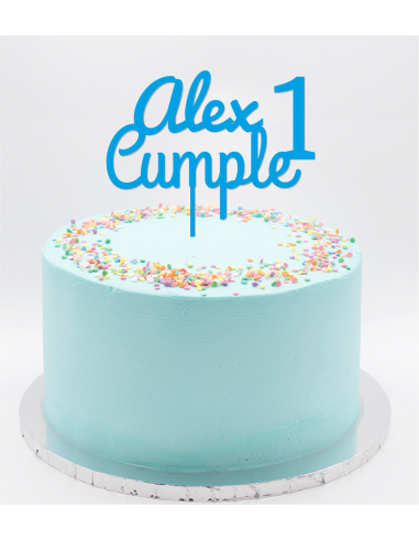 Topper Cake Cumpleaños con nombre y edad
