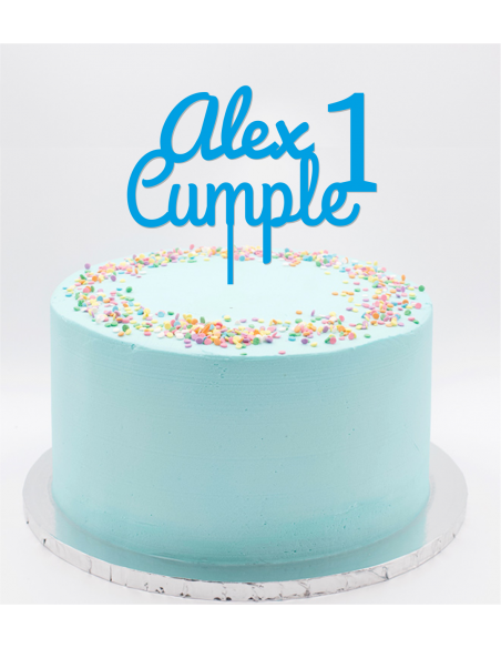 Topper Cake Cumpleaños con nombre y edad