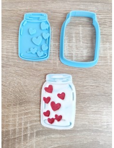 Cortador para galletas Bote con corazones