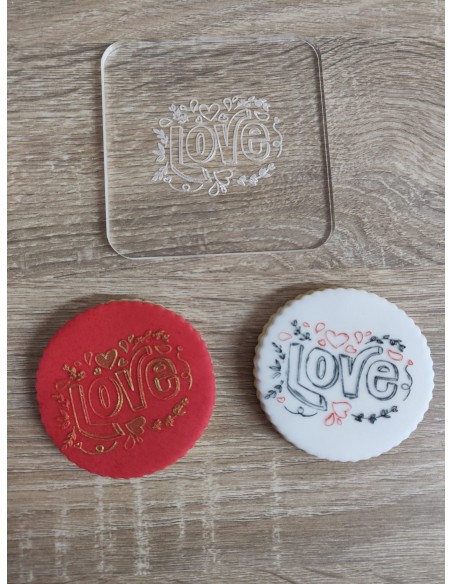 Sello Love para fondant