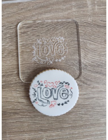 Sello Love para fondant