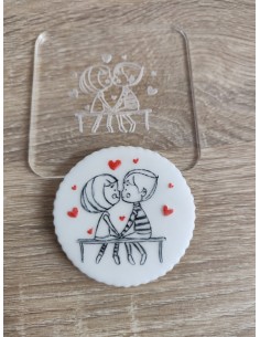 Sello Pareja de Enamorados para fondant