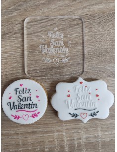 Sello Feliz San Valentín para fondant 2
