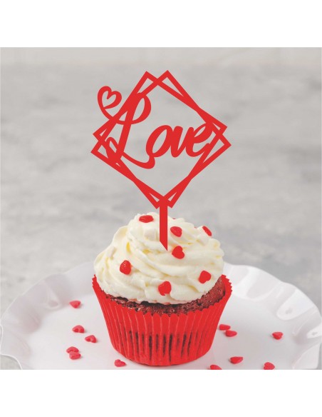Topper Cake Love geométrico comprartopper.es
