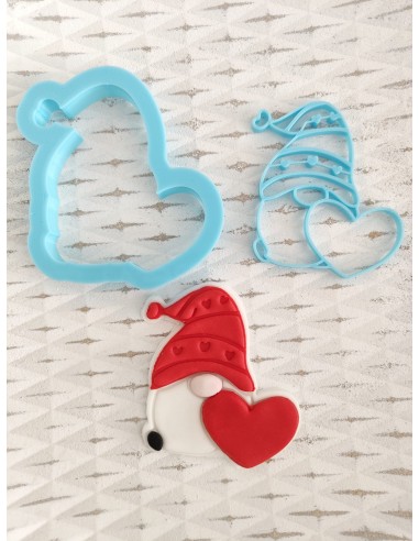 Cortador para galletas Gnomo Corazón