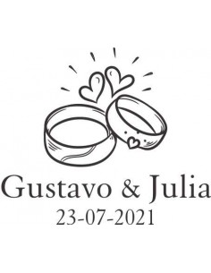 Sello boda personalizado Alianzas 2