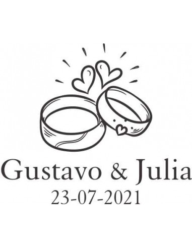 Sello boda personalizado Alianzas