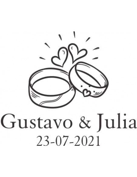 Sello boda personalizado Alianzas