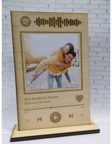 Comprar marco personalizado con canción de Spotify y foto
