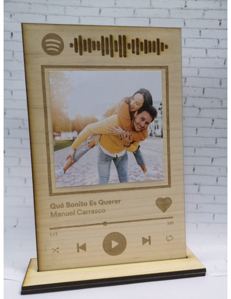 Comprar marco personalizado con canción de Spotify y foto