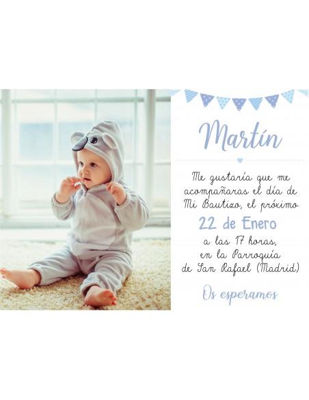 Invitación Bautizo "Martín"