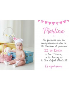 Invitación de Bautizo "Martina" 2