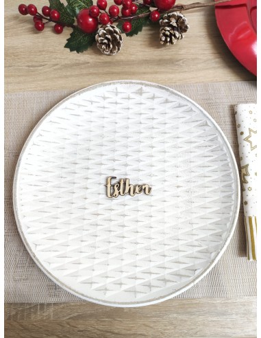 Marcasitios nombres madera o acrílico