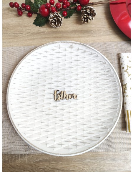 Marcasitios nombres madera o acrílico