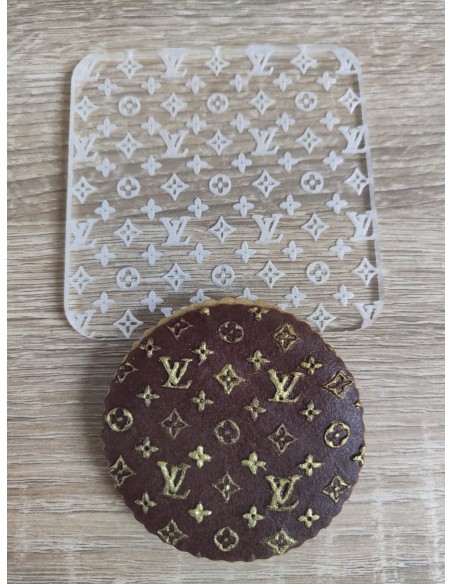 Sello Textura Louis Vuitton para fondant